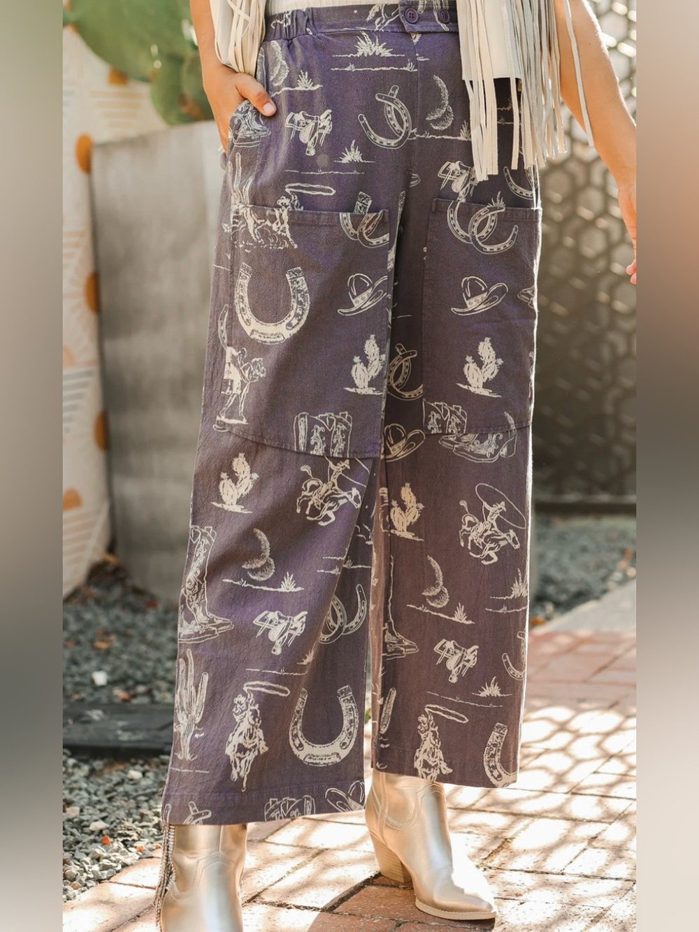 Blue B midnight rodeo cargo cropped cotton pant